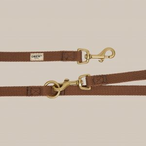Drew’s Dogwear Verstellbare Hundeleine Braun – 2 m