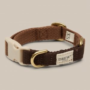 Drew’s Dogwear Verstellbares Hundehalsband Chocolate