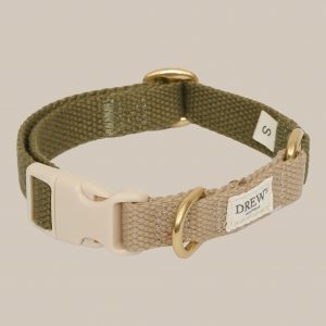 Drew’s Dogwear Verstellbares Hundehalsband Oliv