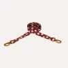 DOGGUO Dot Hundeleine mit Polka Dots in Bordeaux und Peach