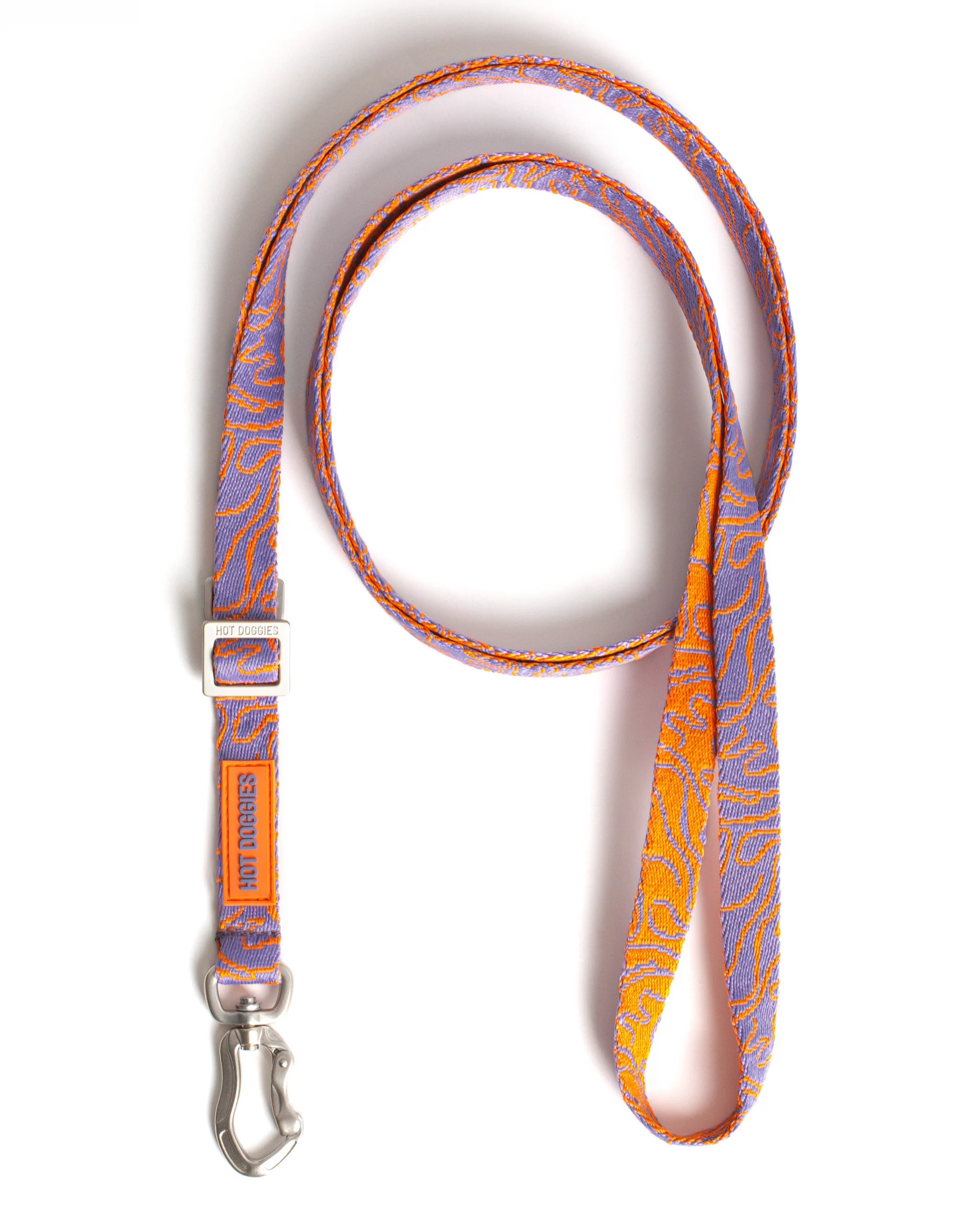 Hot Doggies Lily Coral Freihandleine in Koralle und Lavendel