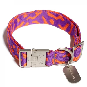 Hot Doggies Hundehalsband Poppy Sunrise in Lila und Orange
